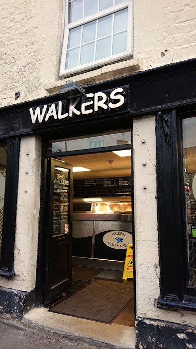 The Walkers Fish Restaurant shopfront on Main Street, East Ayton
